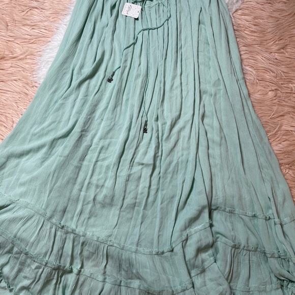 FREE PEOPLE Extratropical Smocked Halter Cutouts Back Maxi Dress Xs M L - Picture 10 of 13